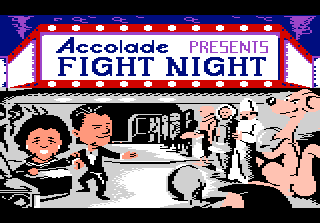 Fight Night title screen for Atari 7800